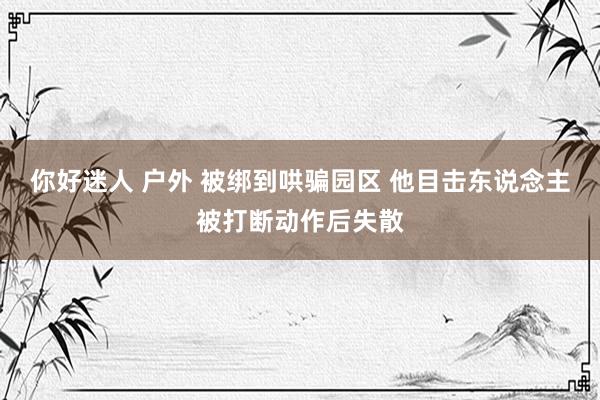 你好迷人 户外 被绑到哄骗园区 他目击东说念主被打断动作后失散