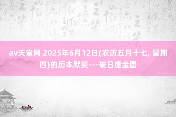 av天堂网 2025年6月12日(农历五月十七, 星期四)的