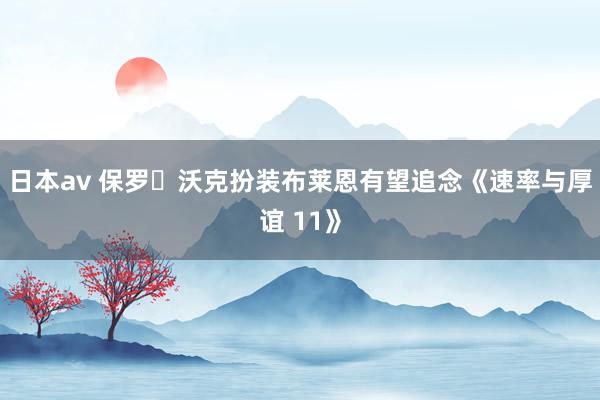 日本av 保罗・沃克扮装布莱恩有望追念《速率与厚谊 11》